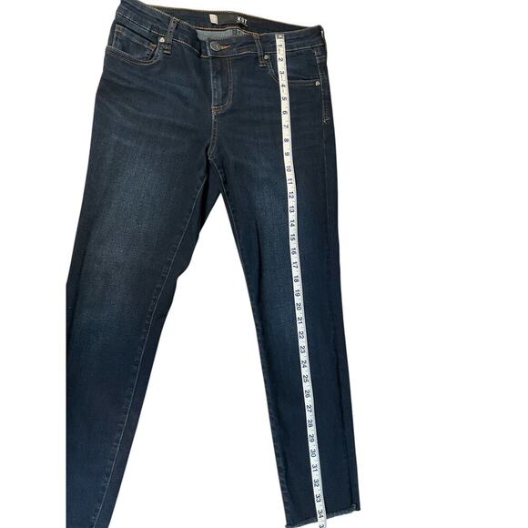 KUT FROM THE CLOTH Connie Ankle Skinny Size 6 Dark Blue Fringe Bottom Casual - Picture 11 of 12